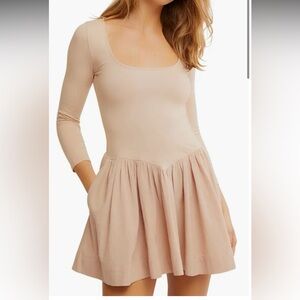 ⚡️Free People Long Sleeve Stretch Cotton Minidress